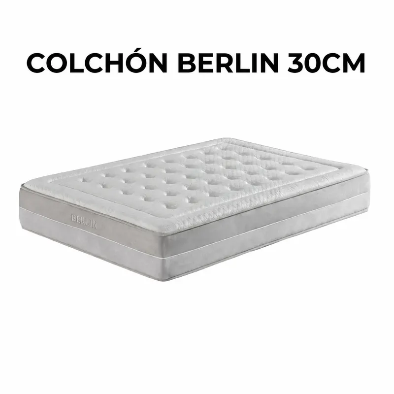 Pack base tapizada + colchón Berlin 30 cm — imagen 2