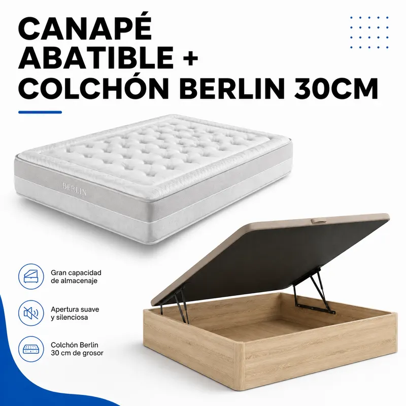 Pack canapé + colchón Berlin 30 cm