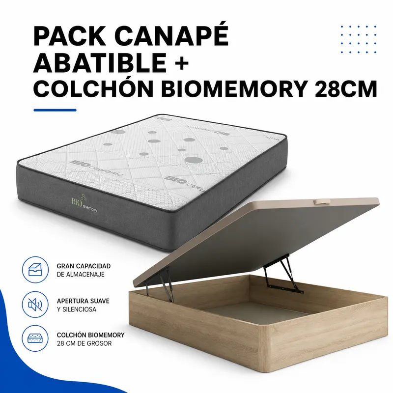 Pack canapé + colchón Biomemory 28 cm — imagen 3
