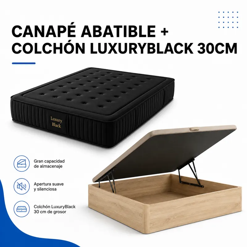 Pack canapé + colchón Black Design 30 cm