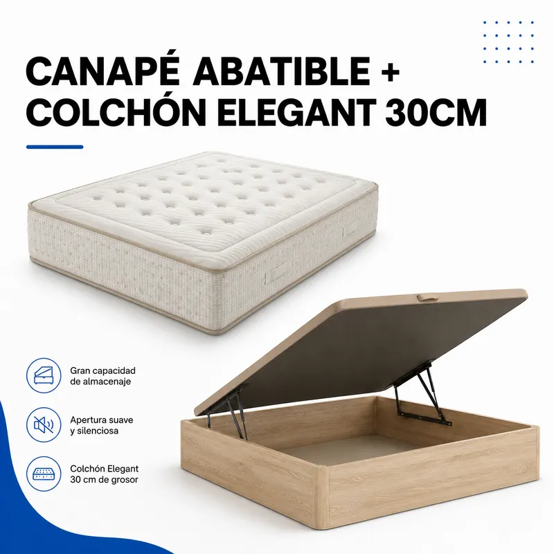 Pack canapé + colchón Elegant 30 cm — imagen 2