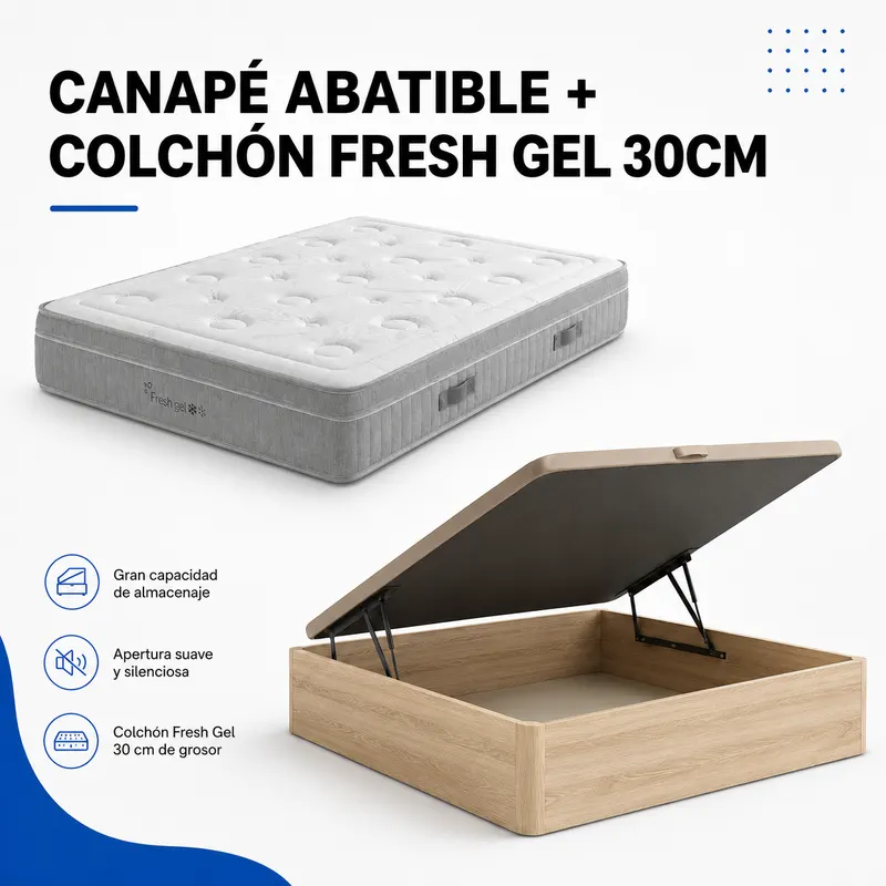 Pack canapé + colchón FreshGel 30 cm — imagen 2