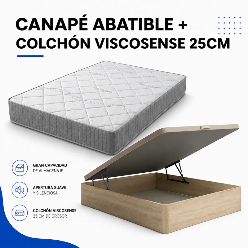 Pack canapé + colchón Viscosense 25 cm — imagen 2